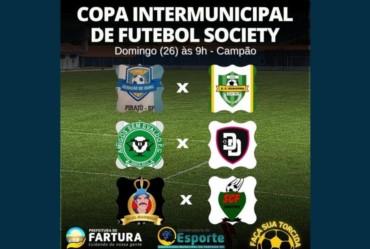 Domingo (26) tem início jogos da Copa Intermunicipal de Futebol Society