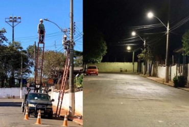 Prefeitura implanta iluminação de LED nos bairros de Sarutaiá 