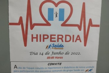 Secretaria de Saúde de Tejupá  promove o “Hiperdia”