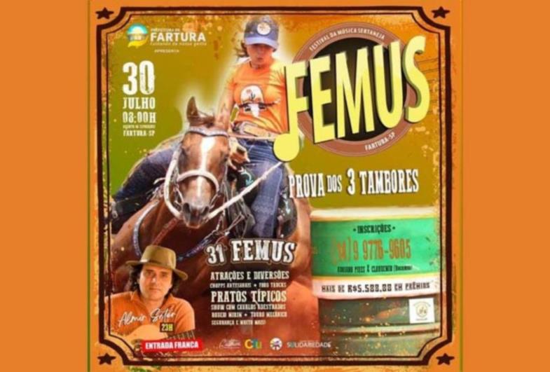 Prova dos 3 Tambores deve movimentar FEMUS 2022
