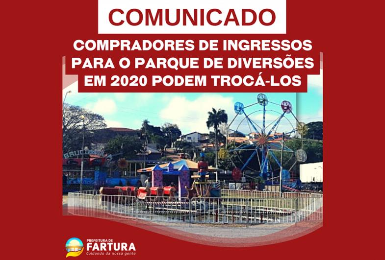 Atenção: Compradores de ingressos para o parque de diversões em 2020 podem trocá-los a partir de hoje (20)