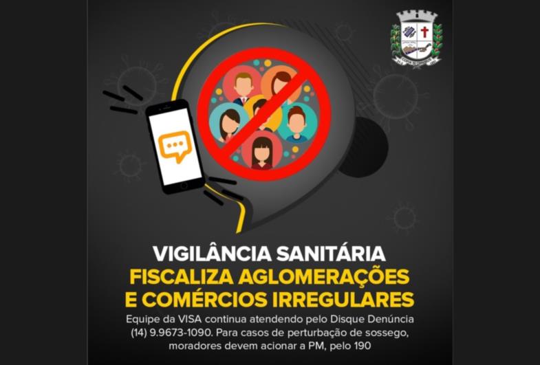Vigilância Sanitária fiscaliza aglomerações e comércios irregulares; cinco autuações foram realizadas em março em Fartura