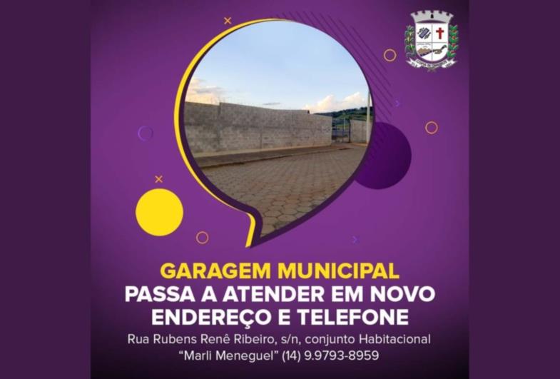 Garagem Municipal passa a atender em novo endereço e telefone
