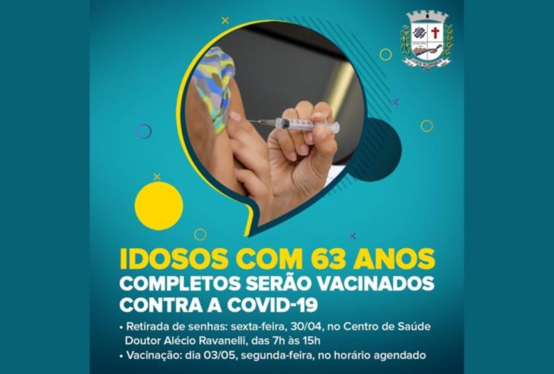Fartura avança e imunização contra a Covid-19 chegará aos idosos com 63 anos 
