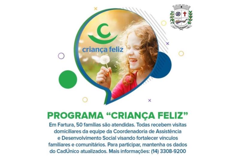 Farturenses podem se inscrever no programa “Programa “Criança Feliz”