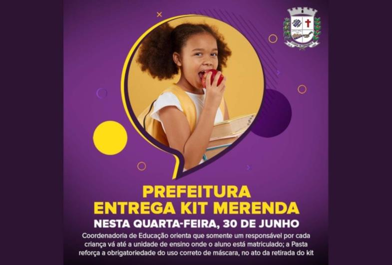 Prefeitura entrega Kit Merenda nesta quarta-feira, 30 de junho