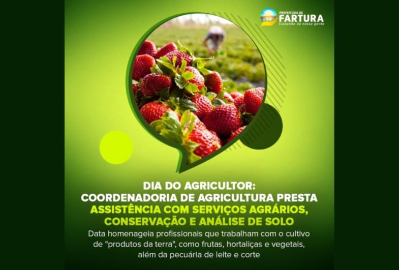 Dia do Agricultor: Coordenadoria de Agricultura presta assistência com serviços agrários, conservação e análise de solo em Fartura