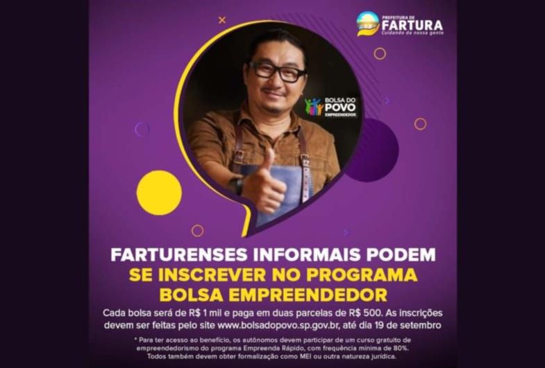 Farturenses informais podem se inscrever no Programa Bolsa Empreendedor