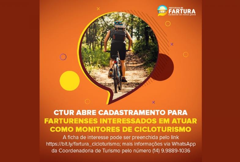 CTur abre cadastramento para farturenses interessados em atuar como monitores de Cicloturismo