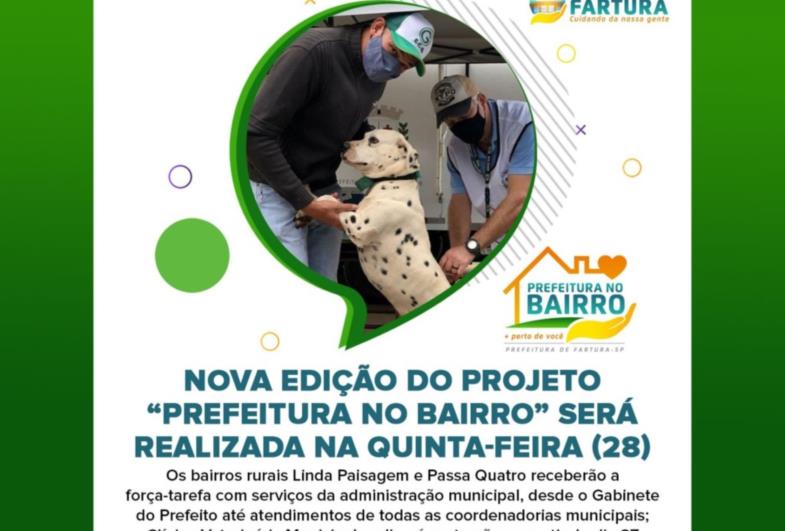 Nova edição do projeto “Prefeitura no Bairro” será realizada na quinta-feira (28)