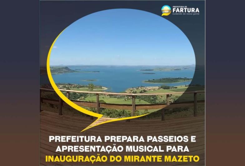 Prefeitura prepara passeios e apresentação musical para comemorar inauguração do Mirante Mazeto