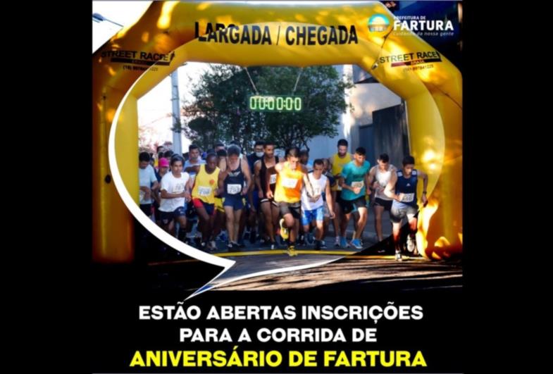 Estão abertas inscrições para a Corrida de Aniversário de Fartura