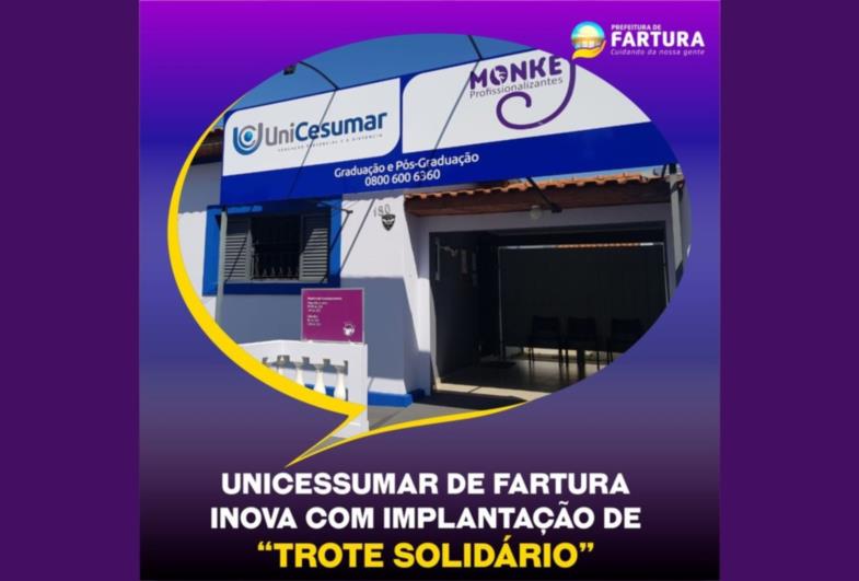 UniCessumar inova com implantação de “Trote Solidário”