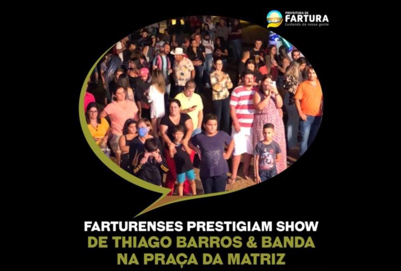 Farturenses prestigiam show de Thiago Barros & Banda