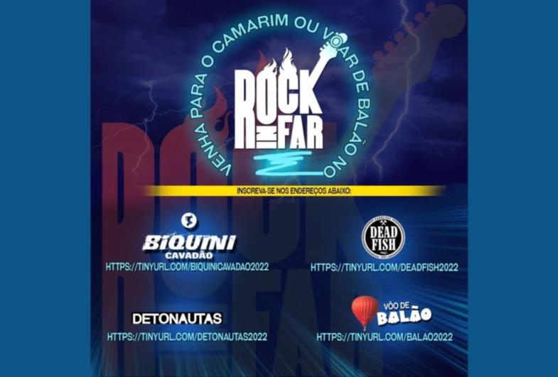 Prefeitura lança promoção que leva fãs ao Camarim de artistas ou voo de Balão no “RockinFar 2022”