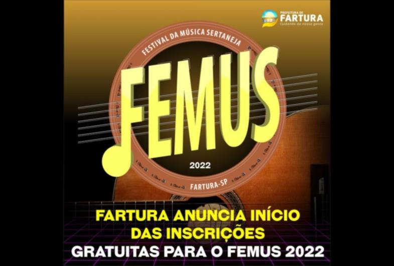 Fartura anuncia início das inscrições gratuitas para o FEMUS 2022