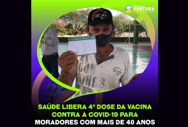 Saúde libera 4ª dose da vacina contra a Covid-19 para farturenses com mais de 40 anos