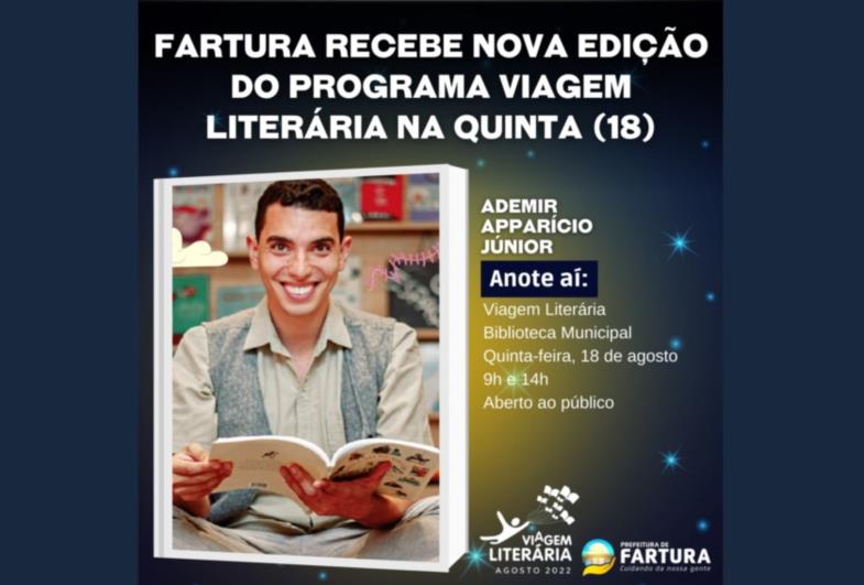 Fartura recebe a 14ª edição do Programa Viagem Literária na próxima quinta (18)