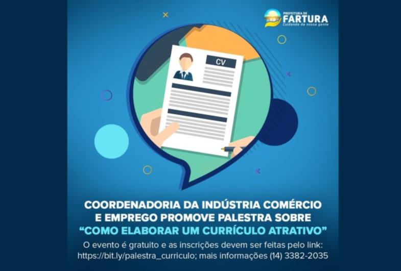 Coordenadoria da Indústria Comércio e Emprego promove palestra sobre “Como elaborar um currículo atrativo”