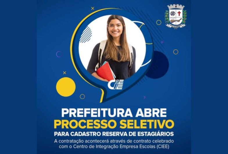 Prefeitura abre processo seletivo para cadastro reserva de estagiários