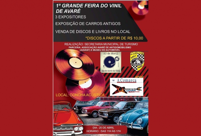 1ª Grande Feira do Vinil de Avaré acontece no sábado, 20