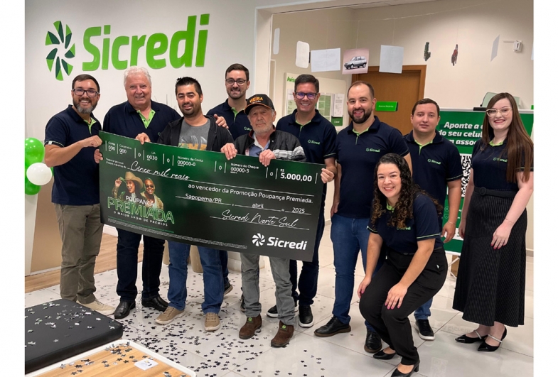 Associado de Sapopema/PR é o novo ganhador da promoção Poupança Premiada Sicredi