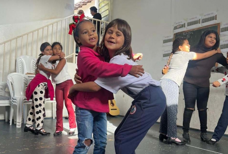 Alunas de sapateado