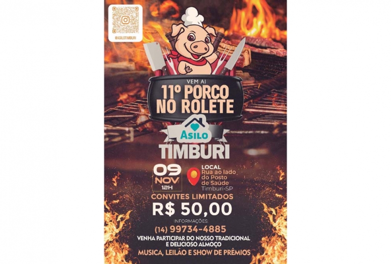 Timburi realiza 11º Porco no Rolete dia 09 de novemvro