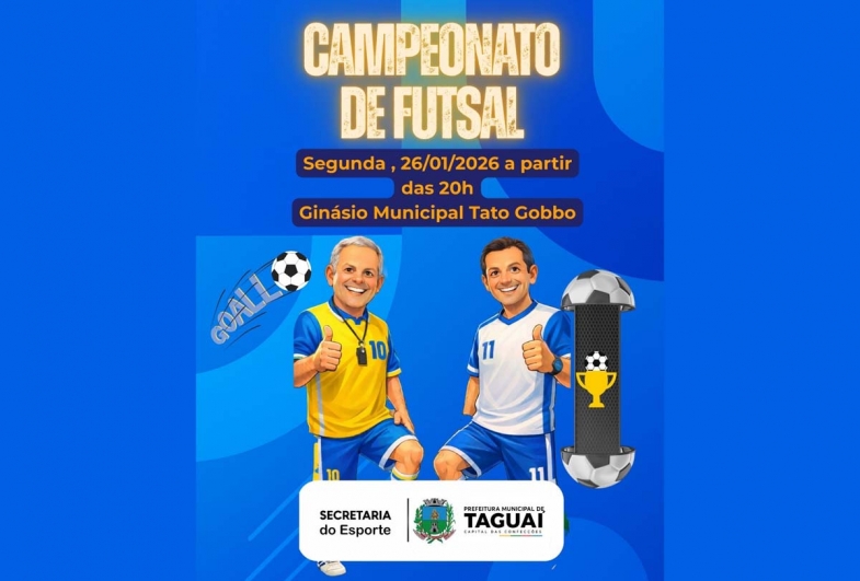 Taguaí se prepara para o Campeonato  Municipal de Futsal