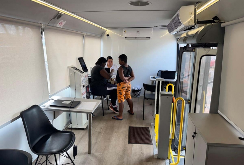 Estrutura móvel permite chegar a todas as regiões do estado