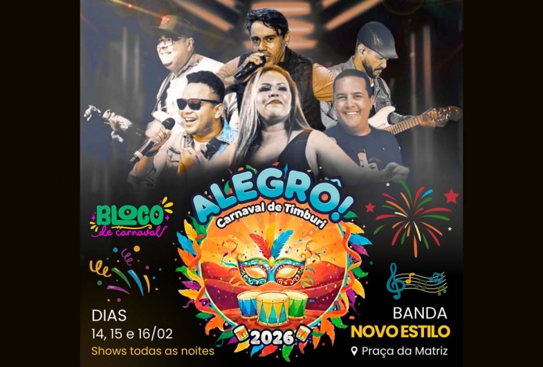 Alegrô Carnaval 2026 em Timburi promete agitar a cidade 