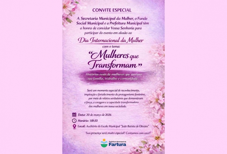 Dia Internacional da Mulher será celebrado com evento especial