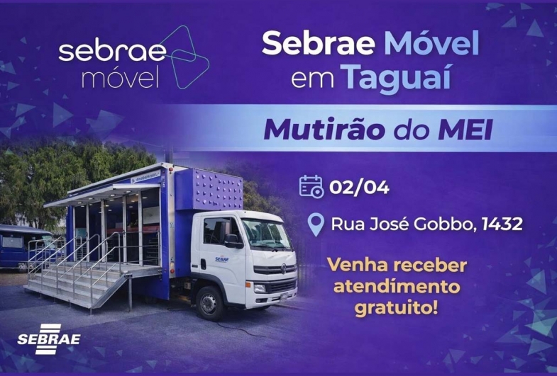 Carreta do Sebrae leva atendimento gratuito e apoio a empreendedores em Taguaí