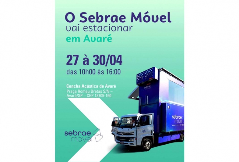 Sebrae Móvel chega a Avaré com atendimento gratuito para alavancar negócios na Estância Turística