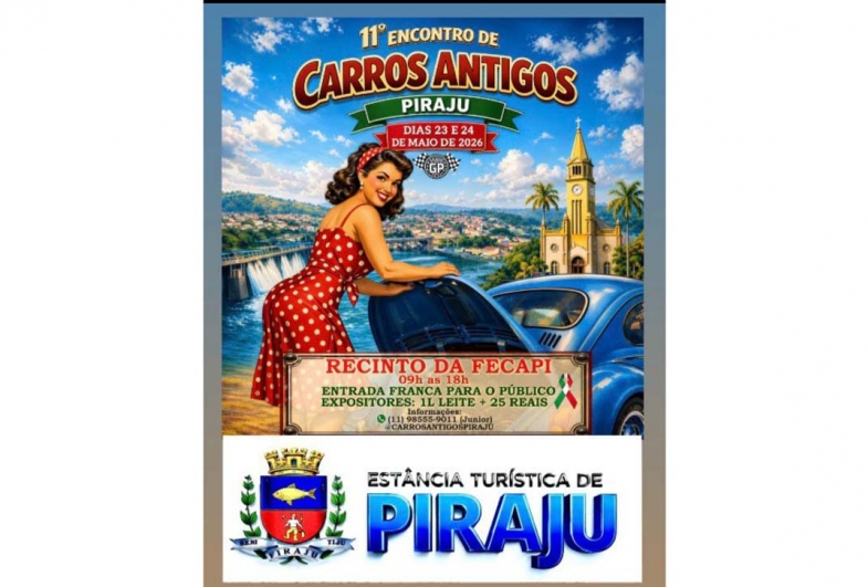 11º Encontro de Carros Antigos movimenta Piraju neste fim de semana
