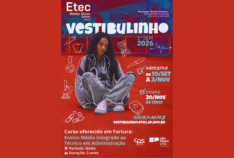 Prefeitura de Fartura e ETEC anunciam abertura de inscrições para o Ensino Técnico Noturno