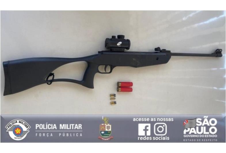 Polícia Militar apreende armamento após violência doméstica em Piraju