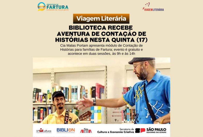 Viagem Literária na Biblioteca Municipal: Uma aventura de contação de histórias nesta quinta (17)