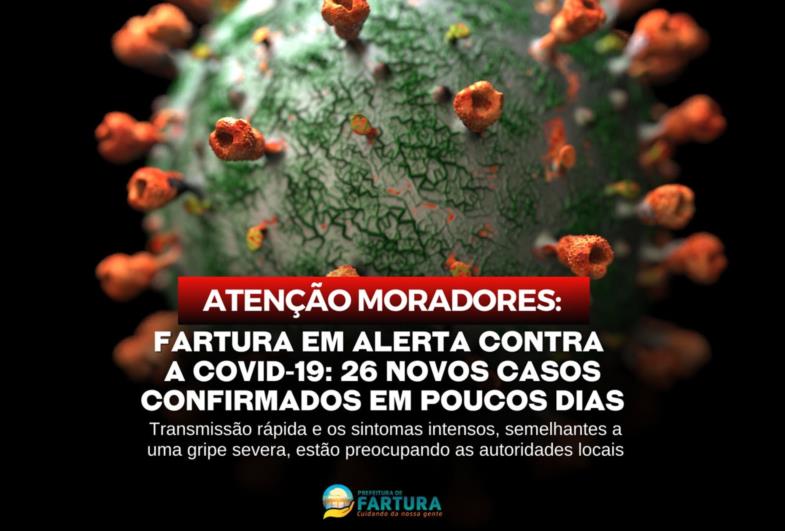 Fartura em alerta contra a Covid-19: 26 novos casos confirmados em poucos dias