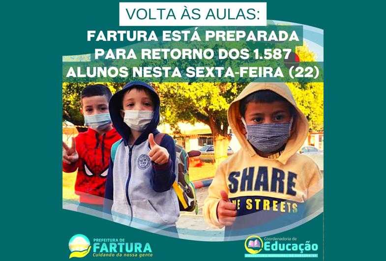 Fartura está preparada para retorno dos 1.587 alunos às aulas nesta sexta-feira (22)