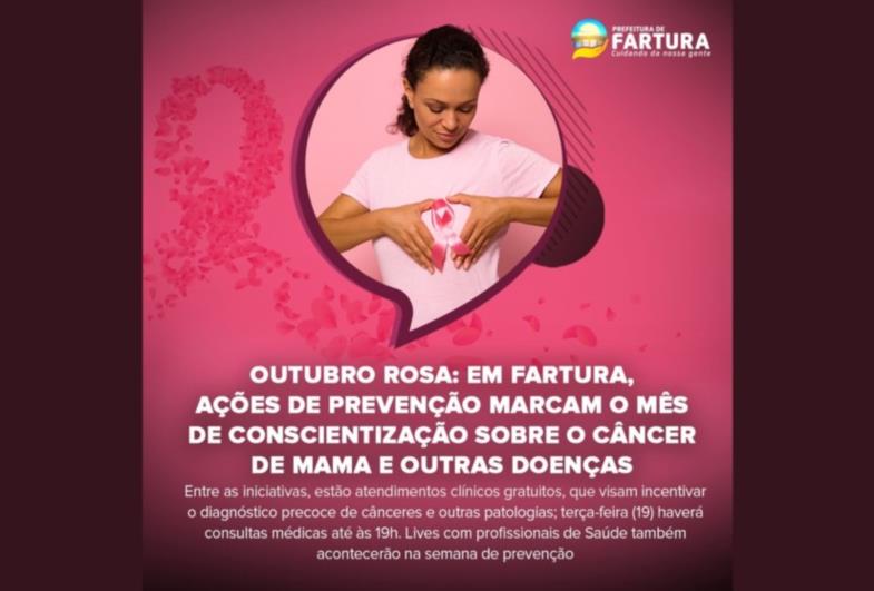 Outubro Rosa: Em Fartura, ações de prevenção marcam o mês de conscientização sobre o câncer de mama e outras doenças