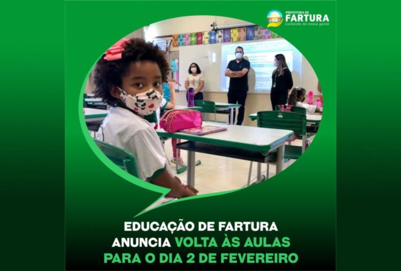 Aulas da rede municipal terão início no dia 2 de fevereiro em Fartura