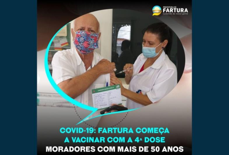 Covid-19: Fartura começa a vacinar com a 4ª dose moradores com mais de 50 anos