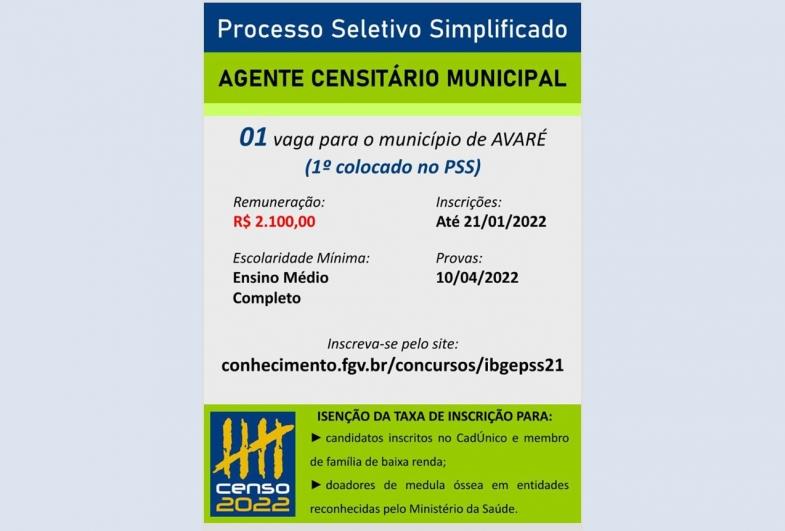 Inscrições para Censo 2022 são prorrogadas até 21 de janeiro
