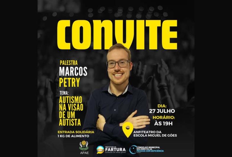 Marcos Petry compartilha sua visão única sobre o autismo em palestra promovida em Fartura
