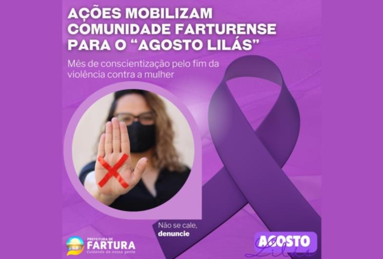 Ações mobilizam comunidade farturense para o “Agosto Lilás”