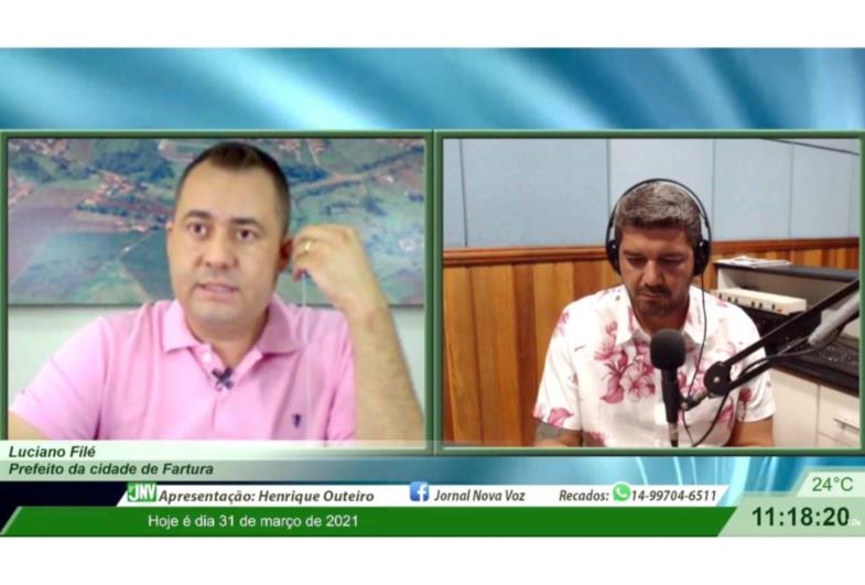 Prefeito concede entrevista sobre os 130 anos de Fartura