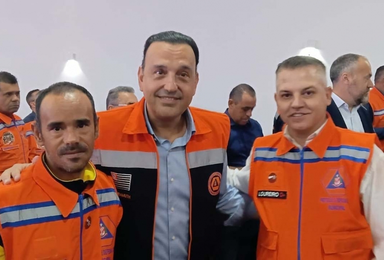 Eduardo Barros, vice-governador Felicio Ramuth e coordenador Wilson Loureiro