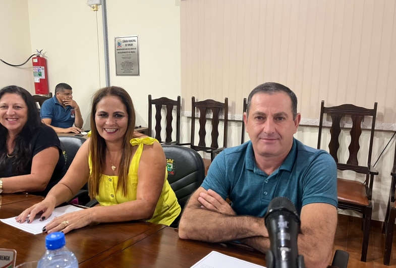 Vereadoras Leila Naldi, Preta e  vereador Rivael Leme dos Santos