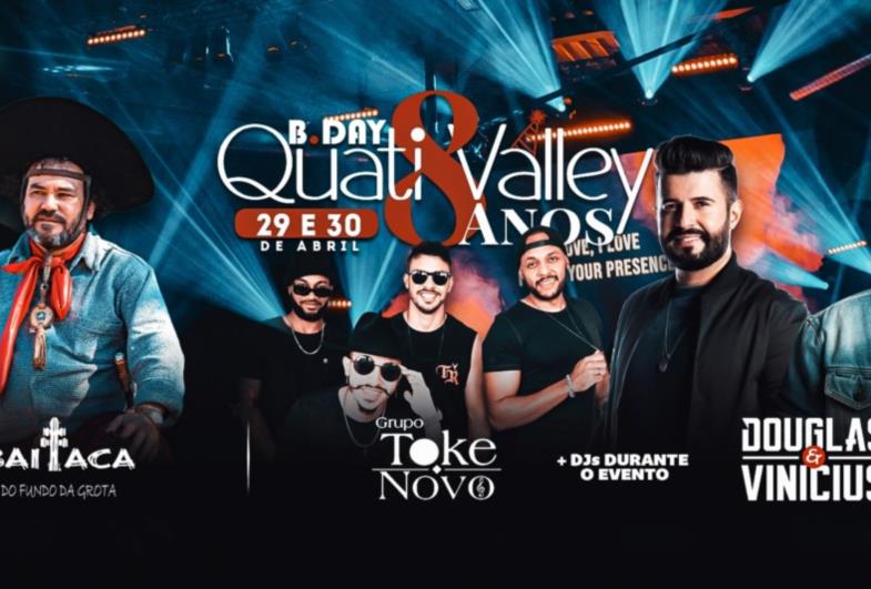 Shows marcam comemoração dos 8 anos do Quati Valley em Fartura